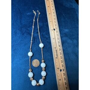 Sarah Coventry Necklace Gold Tone White Beads Women's Jewelry‎ Accent